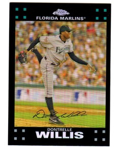 2007 Topps Chrome Refractors Florida Marlins Baseball Card #52 Dontrelle Willis