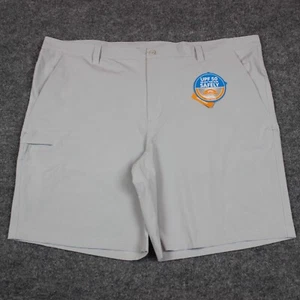Columbia PFG Shorts Men's 50 10" Inseam Light Gray Flat Front Chino Fishing - Picture 1 of 14