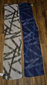 Echo 100% Polyester Scarfs Blue And White 70" X 14" - Picture 1 of 8