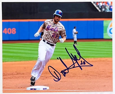 Foto firmada automáticamente por Daniel Murphy 8x10 de los Mets de Nueva York Jugador Más Valioso Serie Mundial All Star Foto 1 de 4