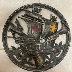 VINTAGE 1920S JODRA ENCHANTER SHIP SPEAKER Cover Only Cast Iron - Picture 1 of 17
