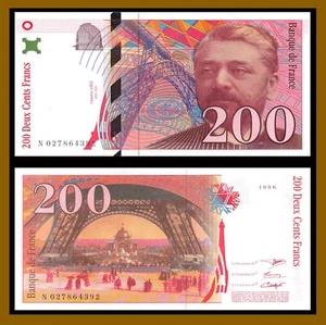 France 200 Francs, 1996 P-159a Gustave Eiffel AU - Picture 1 of 1