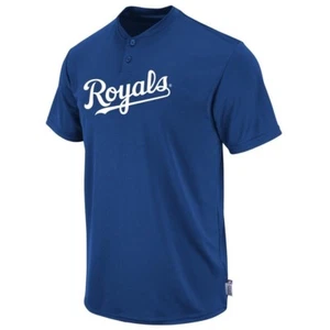 Majestic Two-Button Kansas City Royals Replica Youth Cool Base Jersey YL (R31) - Picture 1 of 1