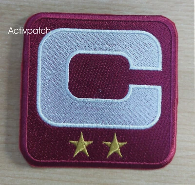 PATCHKING MADE IN GERMANY Houston Texans Captain C 2 star gold Logo Patch NFL Football USA Sports