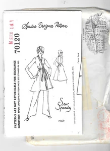 Lot 2 VTG Spadea Sewing Patterns Marc Montaigne SZ 14 Shirt Wrap Dress or Top - Picture 1 of 2