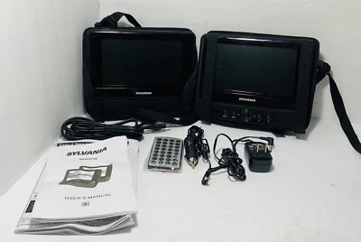 Sylvania 7" Dual Screen Portable DVD Player SDVD8706 Works Perfect - Image 1 of 4