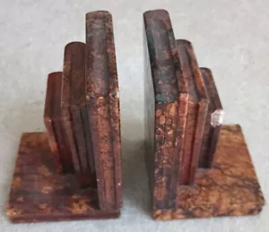 Bookend vintage in marmo alabastro arancione, ""Noymer vero alabastro made in Italy"", - Foto 1 di 6