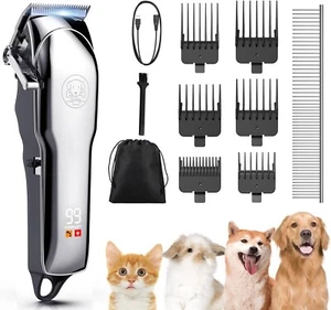 Dog Grooming Kit,USB Rechargeable Dog Grooming Clipper with 6 Guide Combs Cordl - Picture 1 of 8