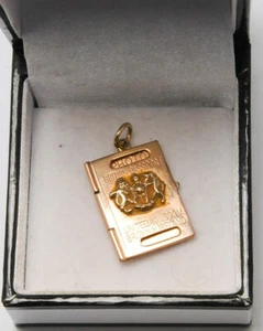 9ct Yellow Gold British Passport United Kingdom Britain and Irish Charm 1979 - Picture 1 of 4