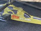 Tootsie Toy Diecast Green AH-64A APACHE Military Helicopter, Army Used no Box