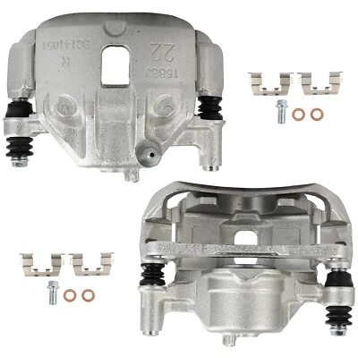 Par de pinzas de freno delanteras para Hyundai Scoupe 1993 1994 1995 con soporte Foto 1 de 4