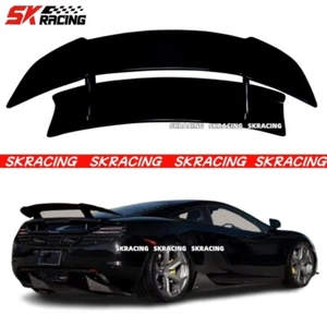 GLOSSY BLACK Rear Spoiler Trunk Wing Trim Fits For McLaren MP4-12C 650S GT Style - Picture 1 of 11