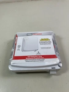Taymac Weatherproof Cover Double Gang Box 2 Gang in White MM1410W - Picture 1 of 7