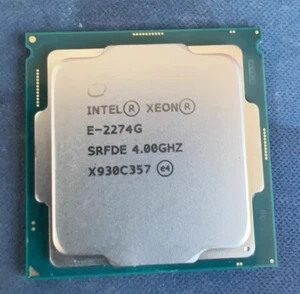 Intel Xeon E-2274G LGA 1151 4.0Ghz 4CORE/8THR L3 8MB 83W CPU Processor - Picture 1 of 1