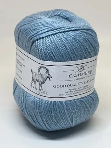 Lot Of 6 Skeins 88% Cashmere 12% Acrylic Yarn ~50g Ea New READ*** Denim Blue - Picture 1 of 5
