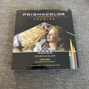 Prismacolor Premier Verithin Colored Hard Thin Lead Artist Pencils 24 Color Set - Picture 1 of 2