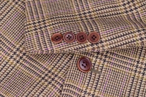 Brooks Brothers Men Blazer Plaid Check Wool Cashmere Sport Coat Jacket Size 46-L - Picture 1 of 10