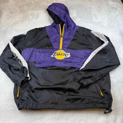 NBA Los Angeles Lakers Pullover Chaqueta Cortavientos Púrpura Dorado Negro Para Hombres L Foto 1 de 4