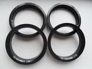 4pcs Polycarbon Plastics hub centric rings vehicle side 66.1mm to rims side 73mm - Foto 1 di 1
