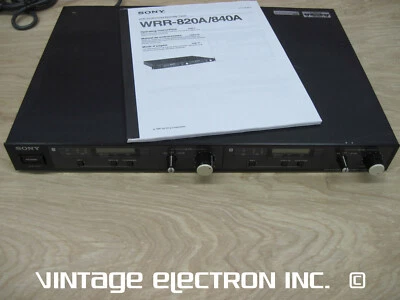 Sintonizador de micrófono de diversidad sintetizado SONY WRR-840A UHF: con manual, funciona Foto 1 de 4