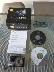 Nikon COOLPIX L22 12.0MP Digital Camera Bundle with Original Box Manuals Cords - Picture 1 of 10