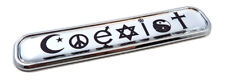 Coexist religins Car Chrome Emblem auto bike boat Decal 3D Sticker 5.3"