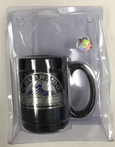 Colorado Rockies MLB 15oz Coffee Mug w/ Pewter Emblem Cover
