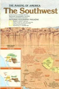VINTAGE-NATIONAL GEOGRAPHIC MAP-THE MAKING OF AMERICA-THE SOUTHWEST-1982 - Picture 1 of 1