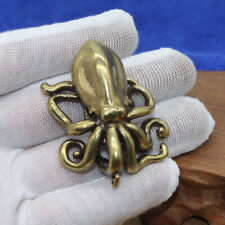 Solid Brass "Octopus" Figurine Statue Animal Figurines Toys Keychains Pendant
