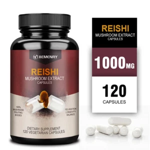 Reishi Pilzextrakt 1000mg - Immunsystem Boost, Kognition Gesundheit, Adaptogene - Bild 1 von 11