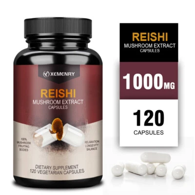 Reishi Pilzextrakt 1000mg - Immunsystem Boost, Kognition Gesundheit, Adaptogene - Bild 1 von 4