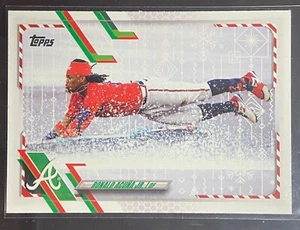 2021 Topps Holiday Ronald Acuna Jr Sledding SP🫧☃️🫧 - Picture 1 of 2