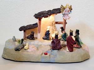 Vintage Gemmy Musical Narrated NATIVITY Scene Light Up Christmas Story Works - Picture 1 of 6