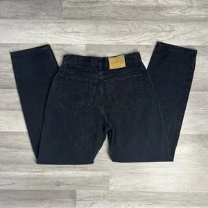 Jeans 29,5 x 33 vintage Lee anni 80 90 nero Union Made USA denim affusolato vita alta - Foto 1 di 8
