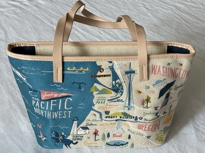Spartina 449 Pacific Northwest Washington Alaska Handbag Tote Embroidered - Image 1 of 4