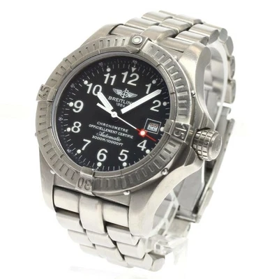 BREITLING AVENGER SEAWOLF E17370 44mm Titanium Black Dial Automatic Date #C553 - image 1 of 4