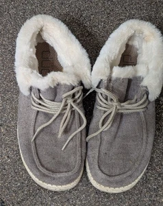 Hey Dude Britt Damenstiefel mit Fell gefüttert anthrazit Größe US8 UK6 Freizeit Komfort Schuhe - Bild 1 von 13