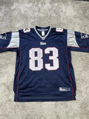 Camiseta de los New England Patriots para hombre 2XL NFL fútbol americano Wes Welker 83 camiseta Reebok Foto 1 de 4