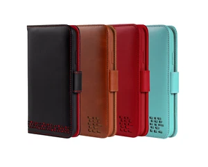 Funda billetera de cuero genuino para teléfono iPhone 11 Pro - muchas características de diseño únicas - Imagen 1 de 48