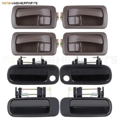 For 1992-1996 Toyota Camry 8x Right Left side Interior & Exterior Door Handles - Image 1 of 4