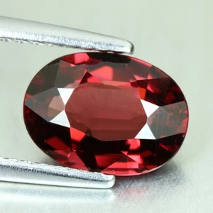2.17 CT 9X6MM AMAZING FIRE 100% NATURAL PINK RHODOLITE GARNET GEMSTONES - Picture 1 of 3