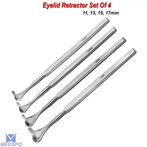 Desmarres Eyelid Retractor Set Of 4 Surgical Ophthalmology Instruments CE - Picture 1 of 5