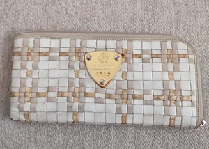 Cartera de Auth ATAO - Porta billetes de esquina de charol amarillo crema - Imagen 1 de 7