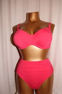 CHARMLINE elegante conjunto de bikini con aros modeladores cintura alta Slip UNI 2070 rojo NUEVO - Imagen 1 de 6