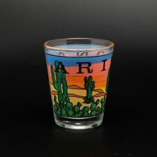 Vintage Arizona Desert Cactus Clear Shot Glass