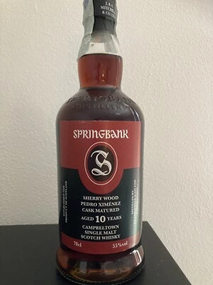 Whisky Springbank 10 Y PEDRO JIMENEZ cask matured PX 2022 55% - Imagen 1 de 2
