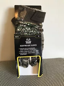 Realtree Edge Heavyweight Gloves Men's Medium Scent Control Waterproof Camo New - Picture 1 of 5