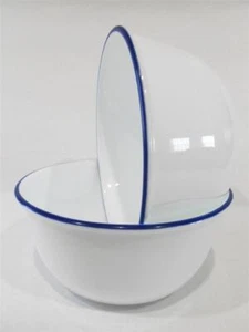 ❤️ 2 SUPER CUENCOS SOPA CORELLE Banda AZUL 28-oz Brillante Impresionante Azul Marino - Imagen 1 de 5