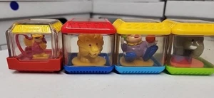 Fisher Price Peek A Boo Building Stack Block Elephant, Lion, Clown & McDonald's - Picture 1 of 9