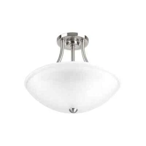 Progress Lighting Gather Brushed Nickel Integrated LED Semi-Flush Mount - Picture 1 of 10